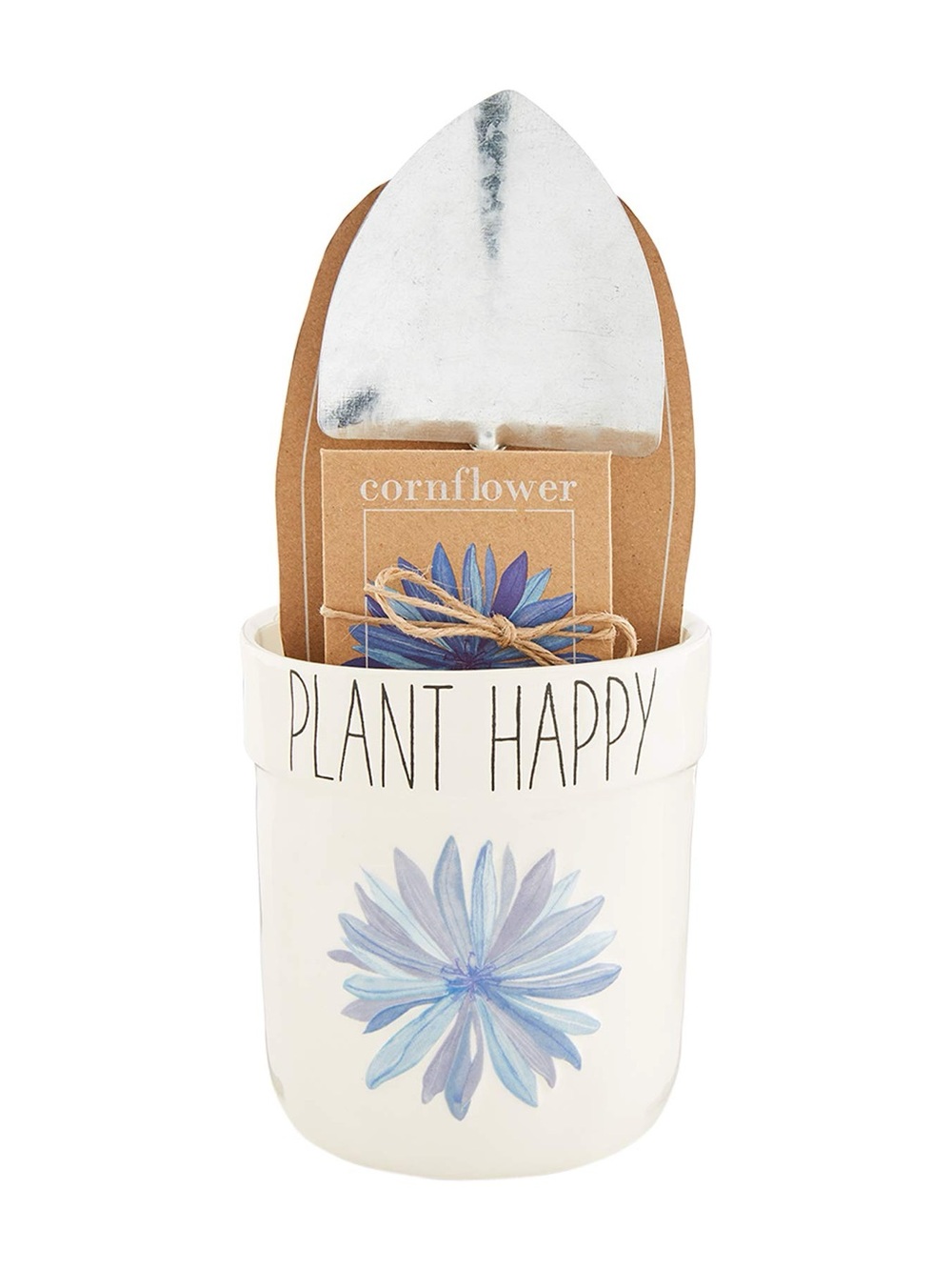 New Mud Pie Plant Happy Seed Gift Set Planter Seeds Flower Pot Trowel 3 pc